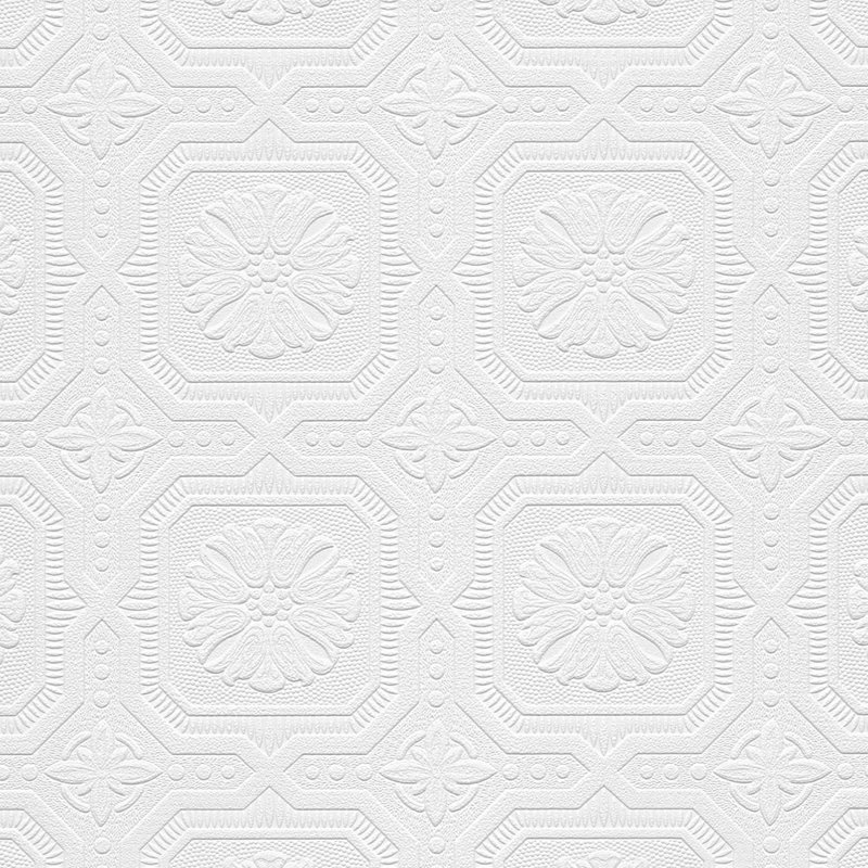 Astoria Grand Domenic Textured Paintable Squares Wallpaper & Reviews